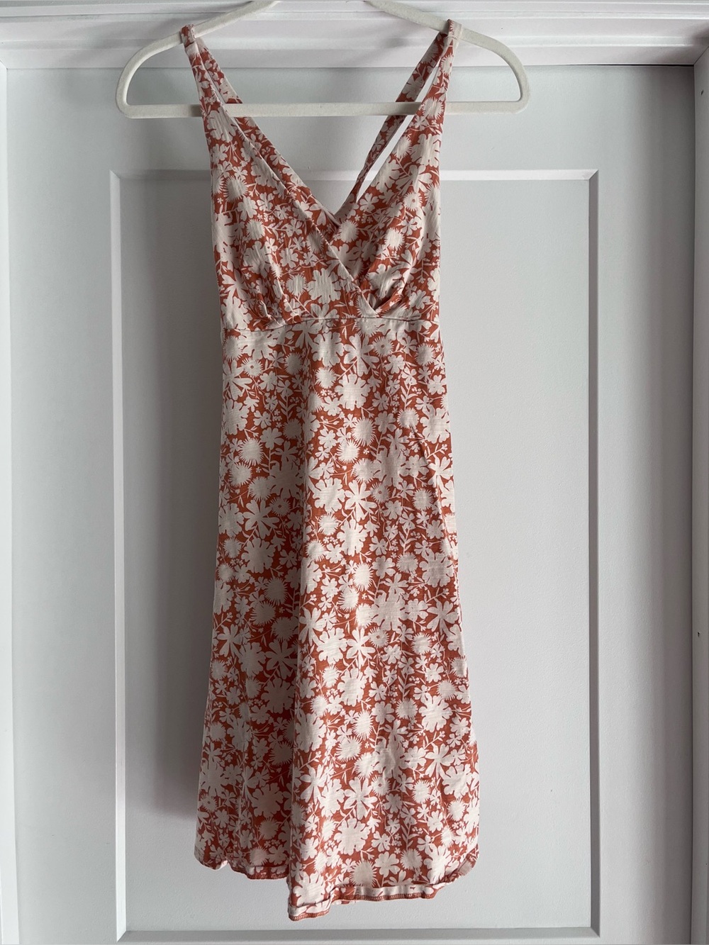 Patagonia Organic Cotton Mini dress orange floral Small